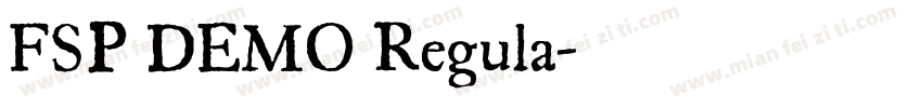 FSP DEMO Regula字体转换